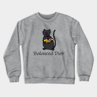 Animals and Food Balanced Diet for Cat Crewneck Sweatshirt